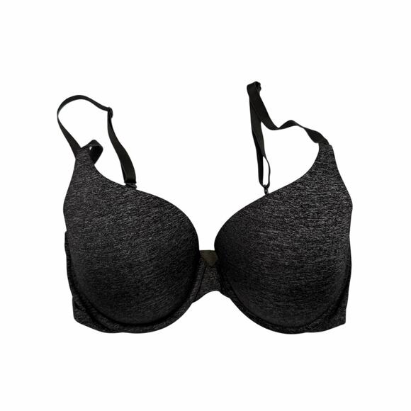 Victoria’s Secret 34DD Black Sparkle Padded Perfect Coverage Bra - Picture 1 of 5